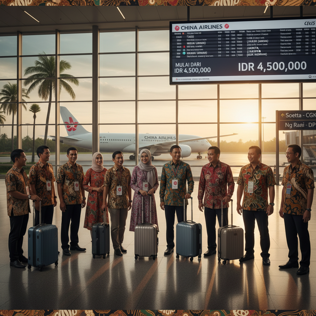 China Airlines (CI) — Rute ex Indonesia, Bagasi Umrah, Layanan | 2026