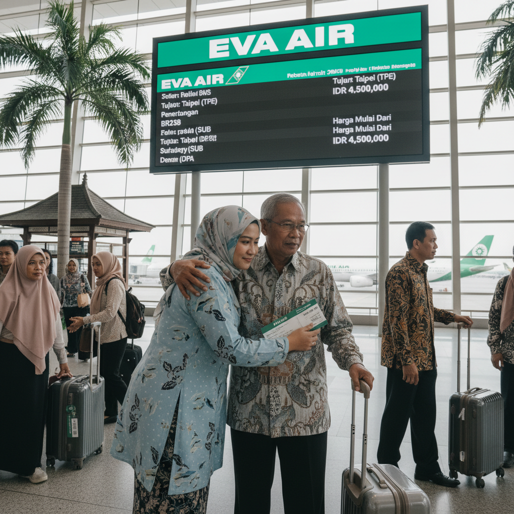 EVA Air (BR) — Rute ex Indonesia, Bagasi Umrah, Layanan | 2026