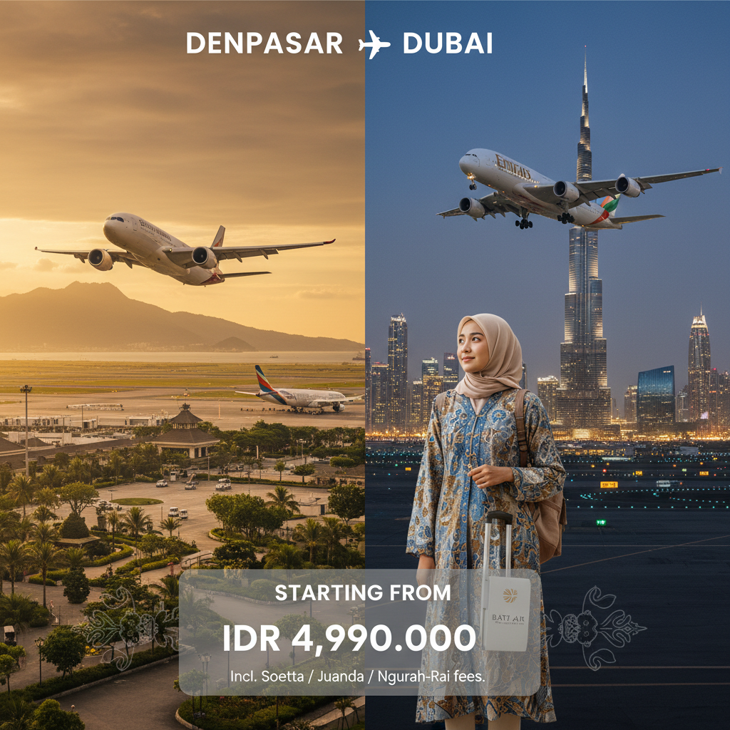 Tiket Pesawat Denpasar ke Dubai — Jadwal, Maskapai, Harga IDR | 2026