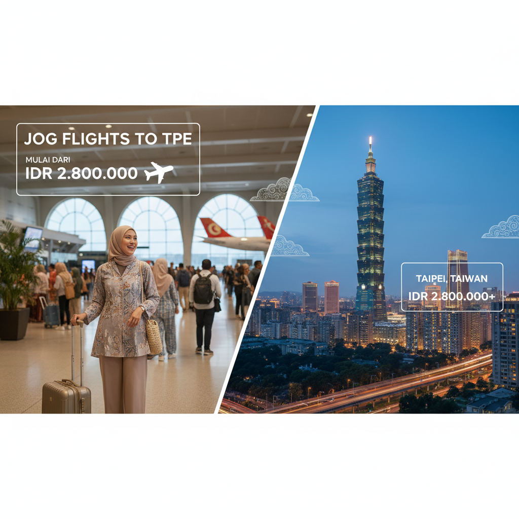 Tiket Pesawat Yogyakarta (JOG) ke Taipei (TPE) — Jadwal, Harga IDR, Maskapai PMI | 2026