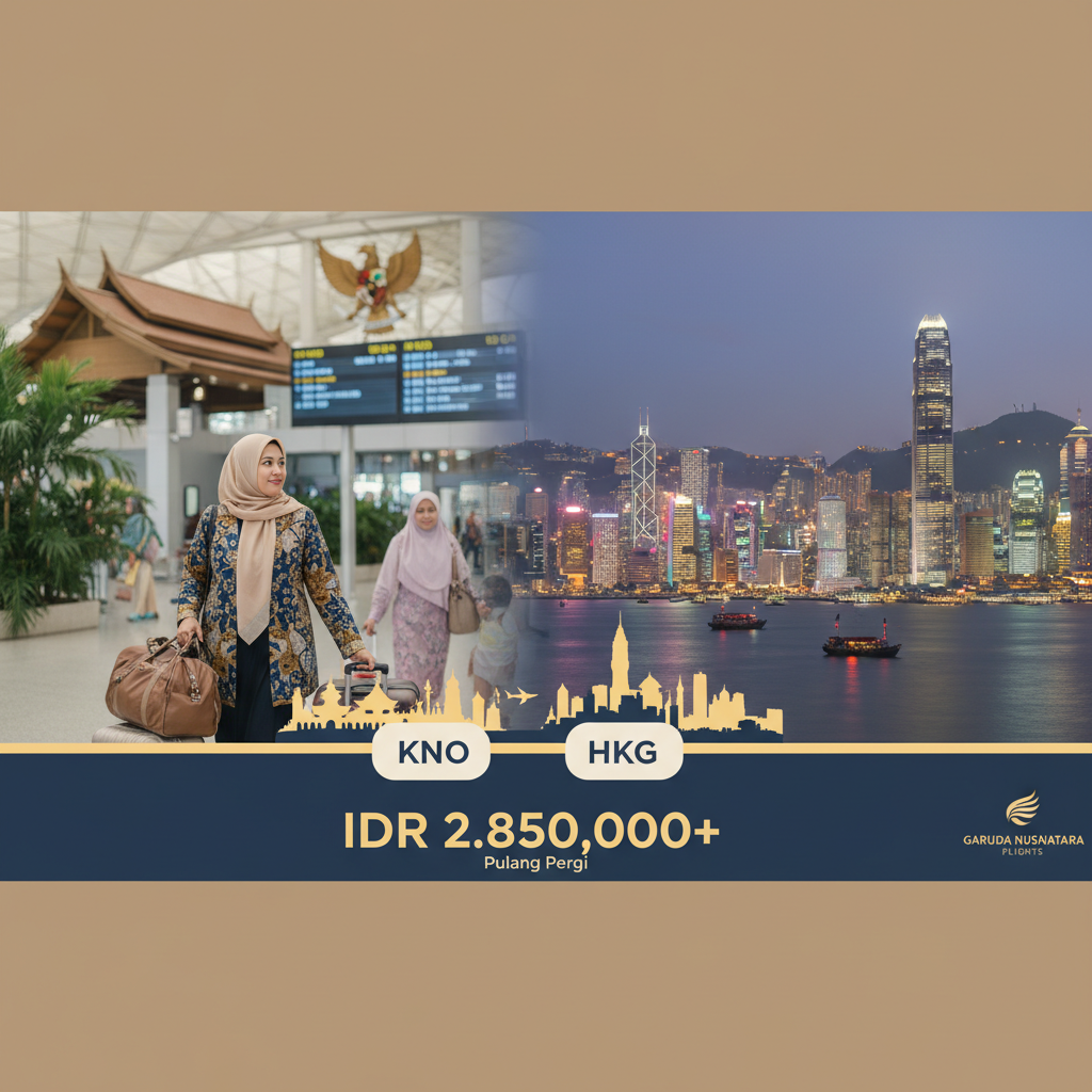 Tiket Pesawat Medan (KNO) ke Hong Kong (HKG) — Jadwal, Harga IDR, Maskapai PMI | 2026