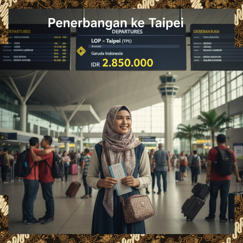 Tiket Pesawat Lombok (LOP) ke Taipei (TPE) — Jadwal, Harga IDR, Maskapai PMI | 2026