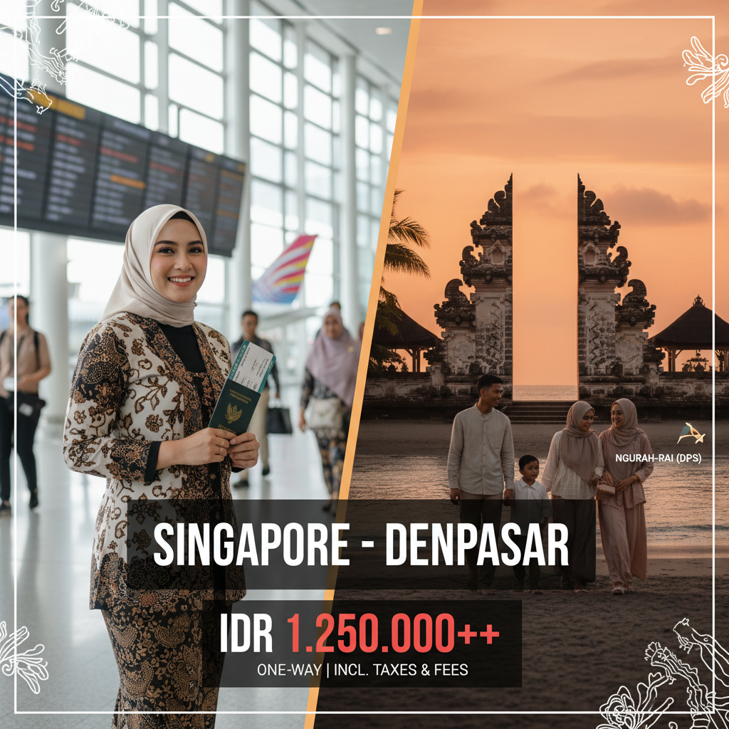 Tiket Pesawat Singapore ke Denpasar — Jadwal, Maskapai, Harga IDR | 2026
