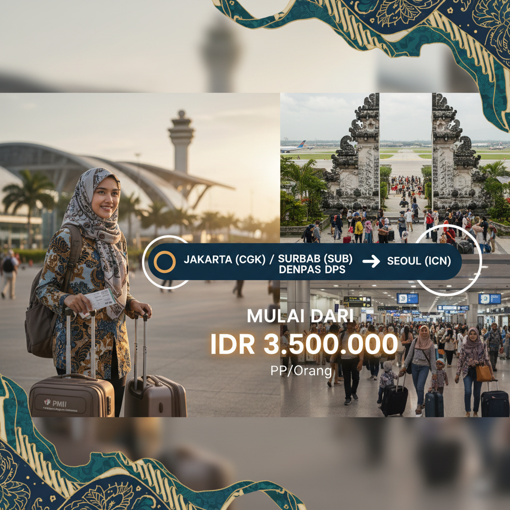 Tiket Pesawat Surabaya (SUB) ke Seoul (ICN) — Jadwal, Harga IDR, Maskapai PMI | 2026