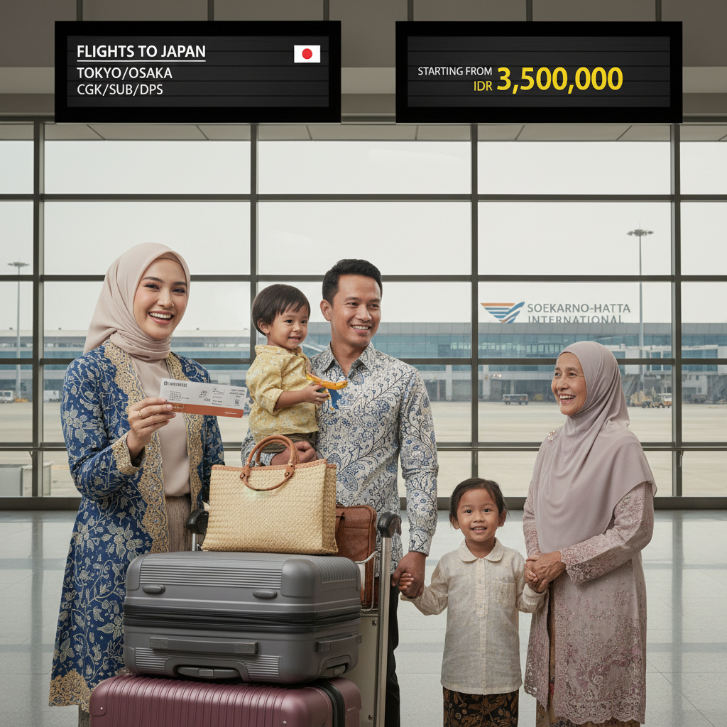 Tiket Pesawat ke Japan dari Indonesia — Visa, Waktu Terbaik, Rute | 2026