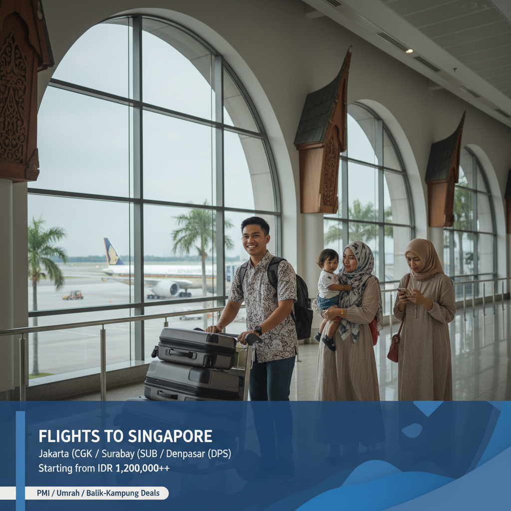 Tiket Pesawat ke Singapore dari Indonesia — Visa, Waktu Terbaik, Rute | 2026