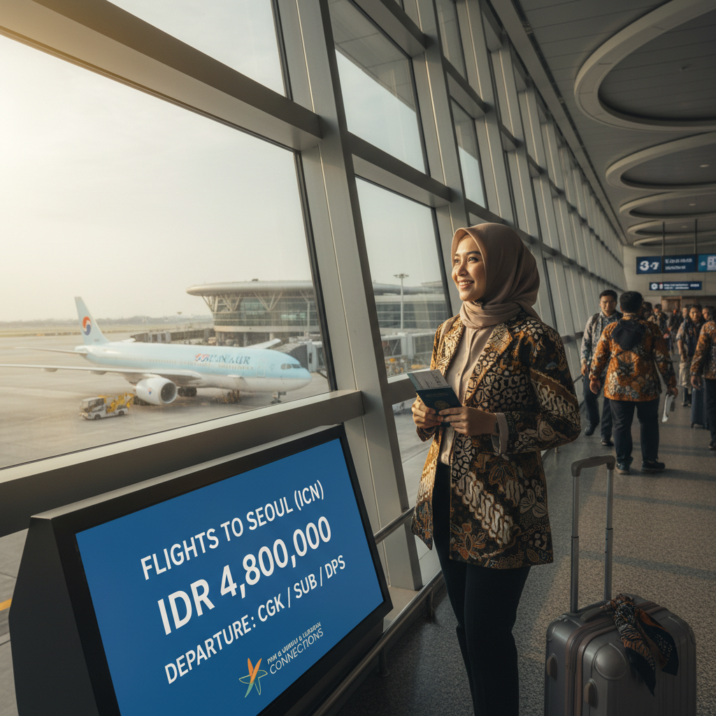 Tiket Pesawat ke South Korea dari Indonesia — Visa, Waktu Terbaik, Rute | 2026