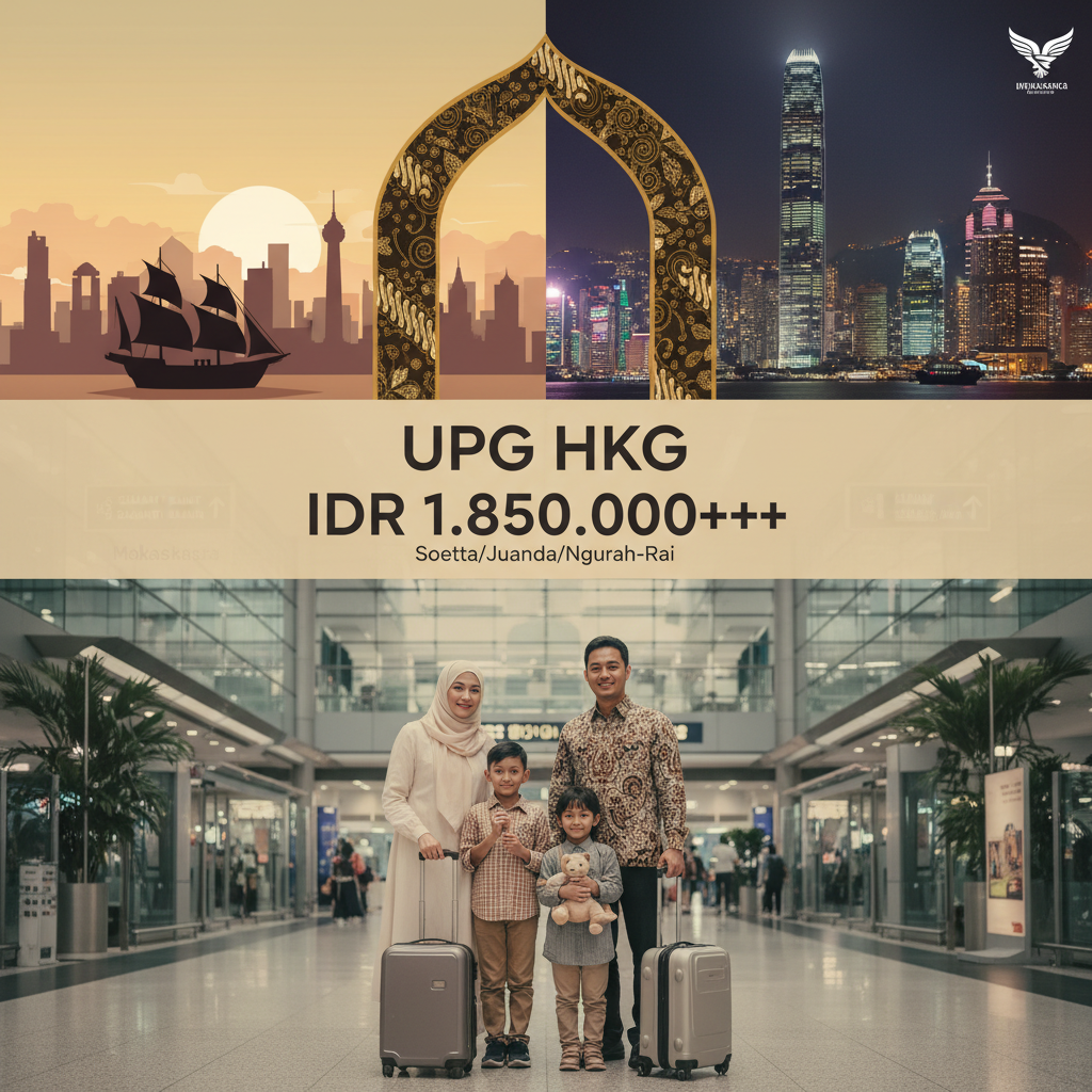 Tiket Pesawat Makassar (UPG) ke Hong Kong (HKG) — Jadwal, Harga IDR, Maskapai PMI | 2026