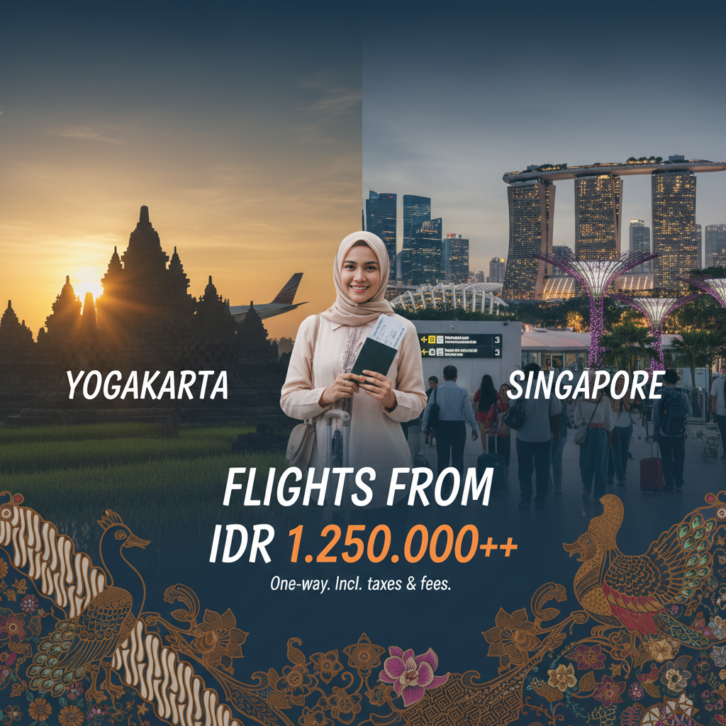 Tiket Pesawat Yogyakarta ke Singapore — Jadwal, Maskapai, Harga IDR | 2026