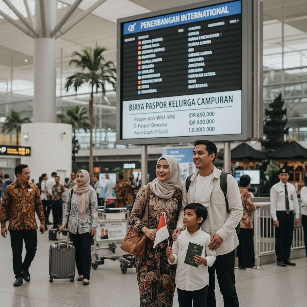 Paspor Anak Ortu Campur WNI-WNA: Decision Tree 5 Skenario + Prosedur Imigrasi Soetta 2026