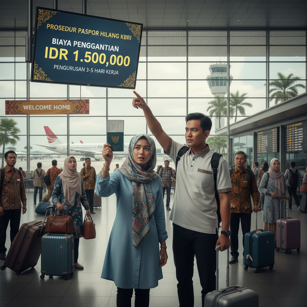 Paspor PMI Hilang di Luar Negeri: Prosedur KBRI/KJRI/KDEI, SPLP, Biaya, dan Dampak Tiket Pulang 2026