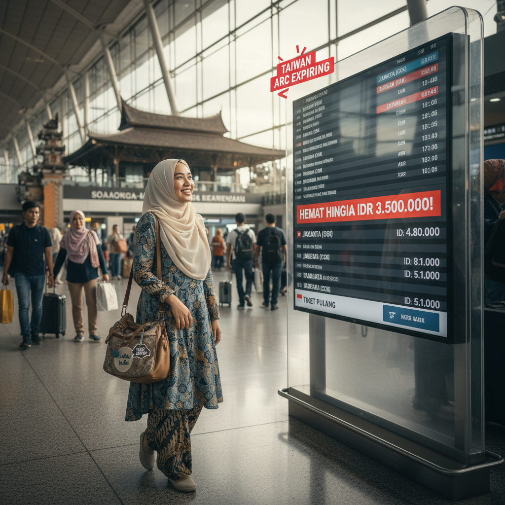 Tiket Pulang TKI Taiwan: ARC Mau Habis, Kapan Booking? Pohon Keputusan EVA + China Airlines + Transit KUL 2026