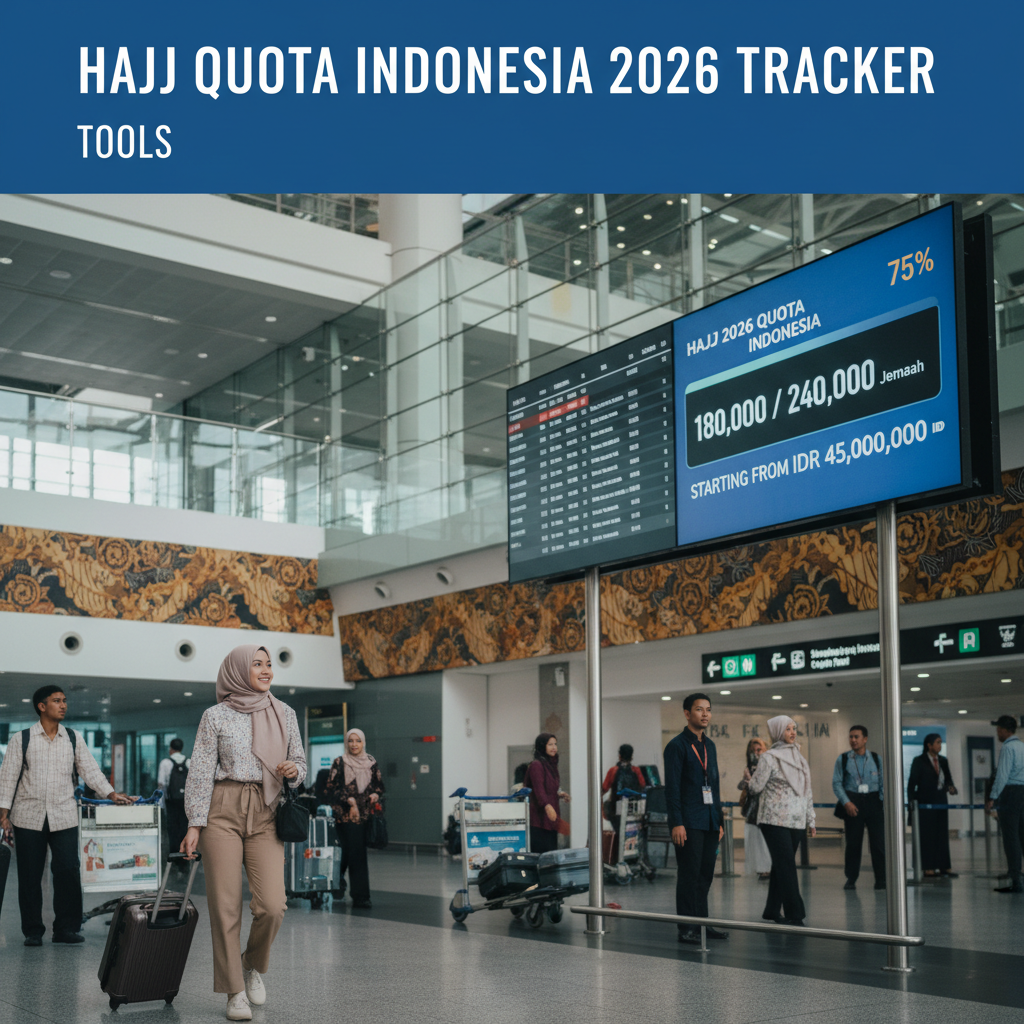 Tracker Kuota Haji Indonesia 2026: 34 Provinsi, 13 Embarkasi, BPIH Lengkap (Update 11 Mei 2026)