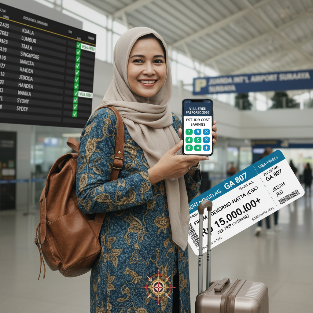 Matrix Visa-Free Paspor Indonesia 2026: 76 Negara Lengkap (Update 11 Mei 2026)