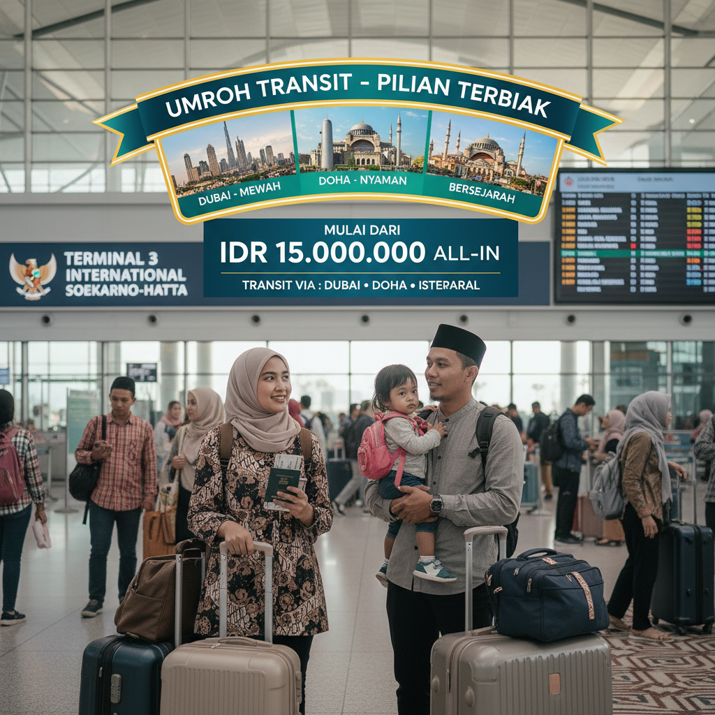 Umroh Transit Dubai vs Doha vs Istanbul 2026: Hitungan Rupiah, Waktu, dan Aturan Visa untuk Jamaah Indonesia